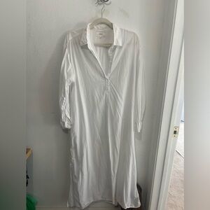 Xirena white long button down dress